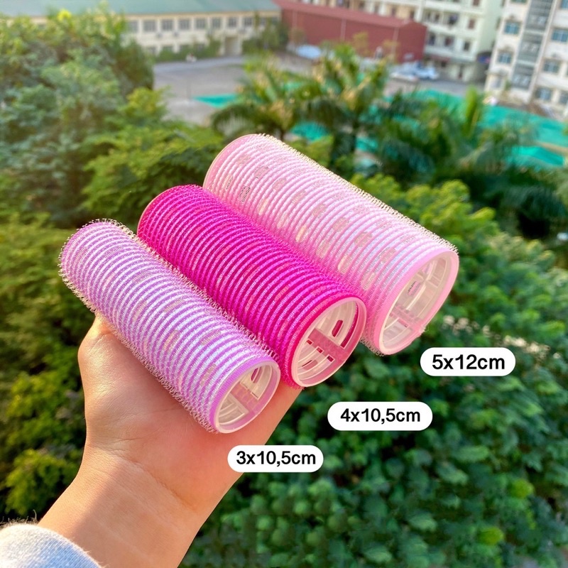 Lô uốn tóc mái bay Hàn Quốc, Lô cuốn tóc tự dính lõi nhôm nhiều kích cỡ