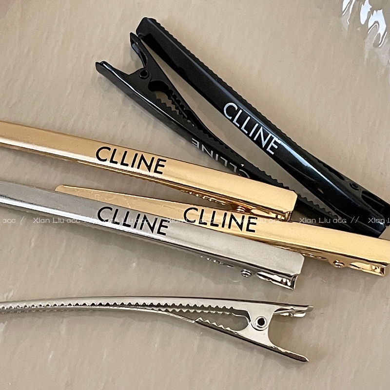 Xiao Xiangfeng Kẹp Tóc Mái Ngang Bằng Kim Loại In Chữ Cao Cấp Thời Trang 2022 Mới
