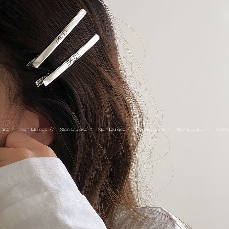Xiao Xiangfeng Kẹp Tóc Mái Ngang Bằng Kim Loại In Chữ Cao Cấp Thời Trang 2022 Mới