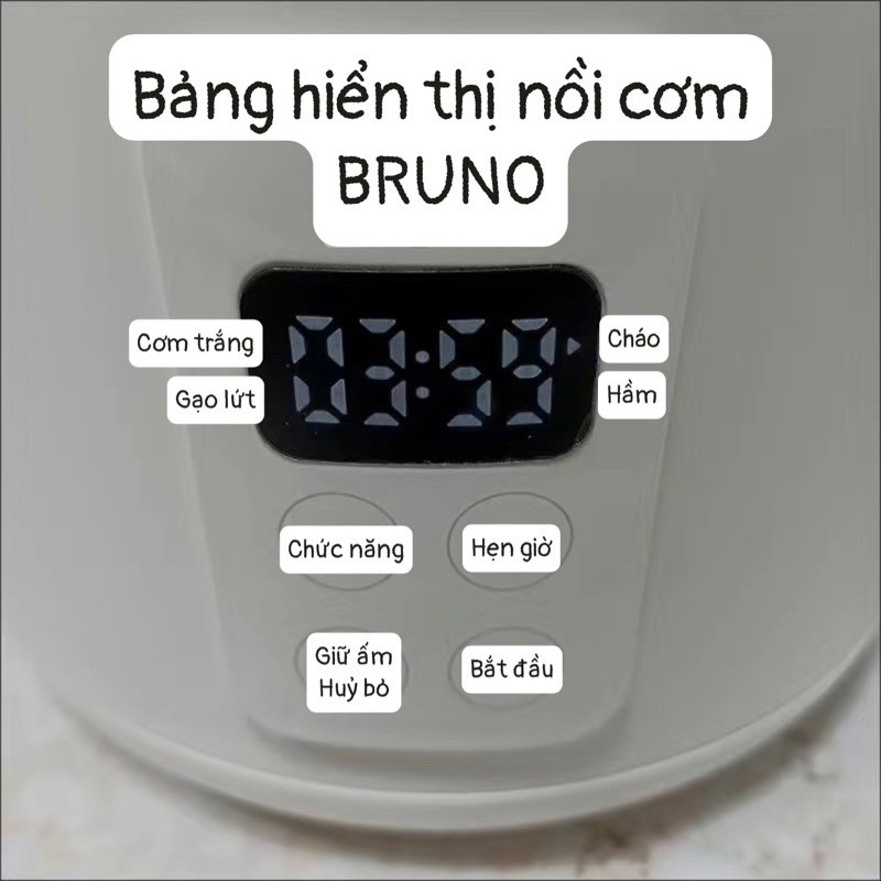 Chính hãng - NỒI CƠM ĐIỆN 1.2L BRUNO