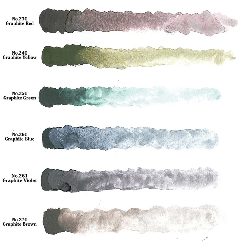 Màu Nước Gansai Tambi Graphite 6 Màu