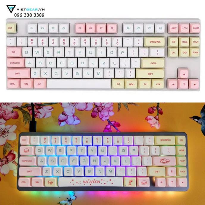 Bộ nút bàn phím XDA Macaron thick PBT dyesub 138 nút