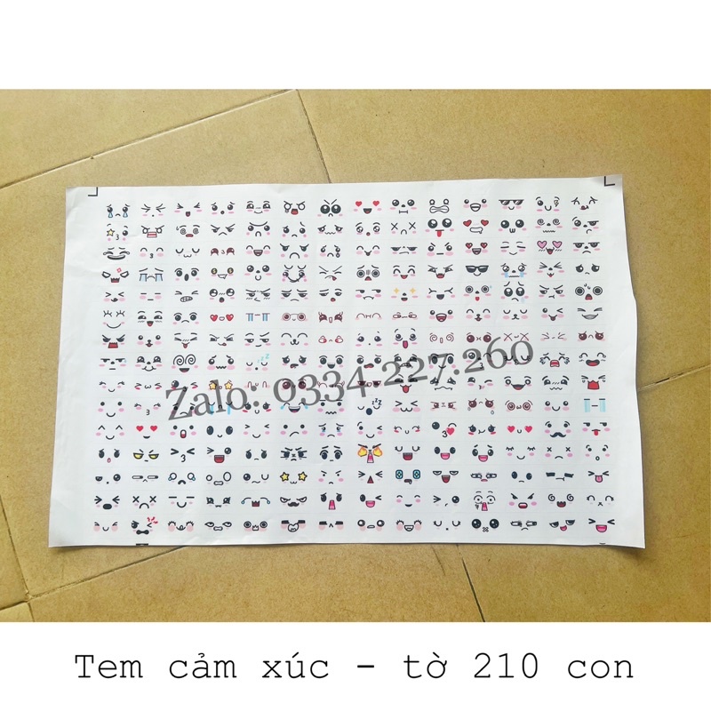 [TỜ] 500 tem cảm xúc, tem emoji, tem mặt vui dùng dán chai, hộp, hũ, ly, cốc nhựa, stickers mặt quạo -ChuyensiTranTruc