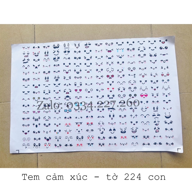 [TỜ] 500 tem cảm xúc, tem emoji, tem mặt vui dùng dán chai, hộp, hũ, ly, cốc nhựa, stickers mặt quạo -ChuyensiTranTruc