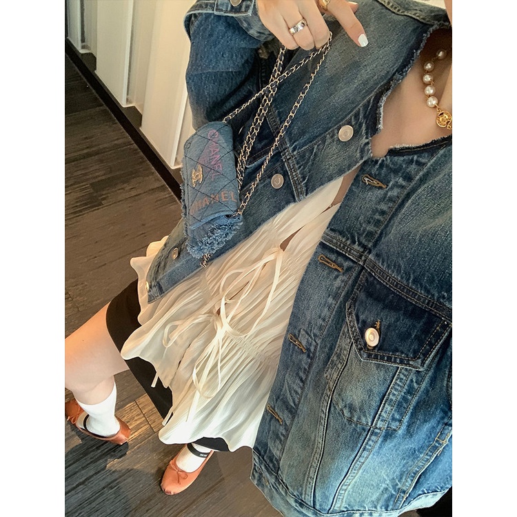 Áo Sơ Mi Cổ Chữ V Dáng Rộng Cột Dây Xếp Ly Thời Trang Sang Trọng Cho Nữ