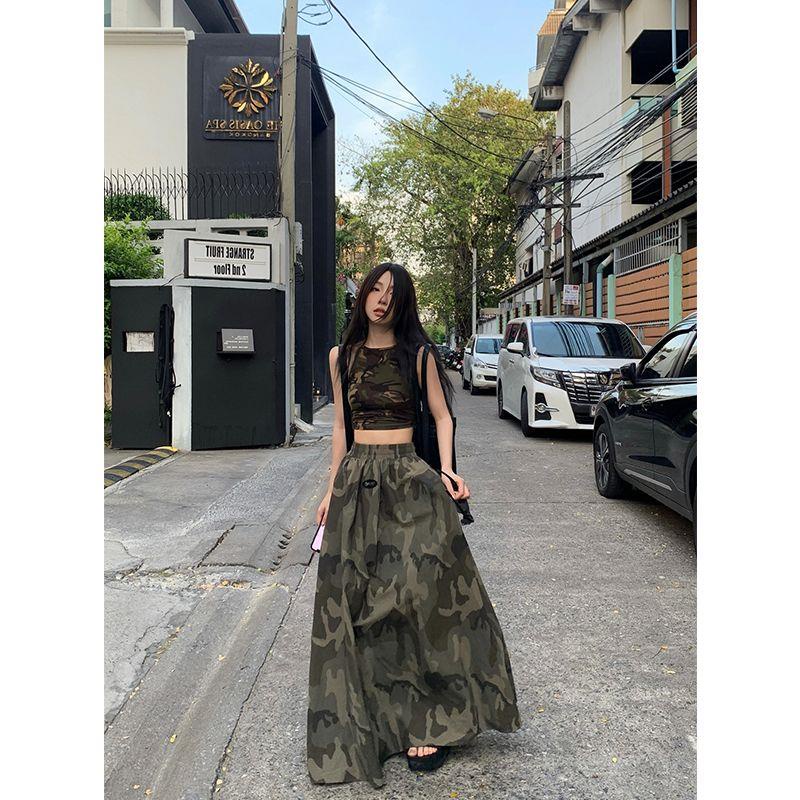 Chân Váy Lưng Thun Họa Tiết Rằn Ri Mẫu Mới 2023 Thời Trang Xuân Hè Cho Nữ