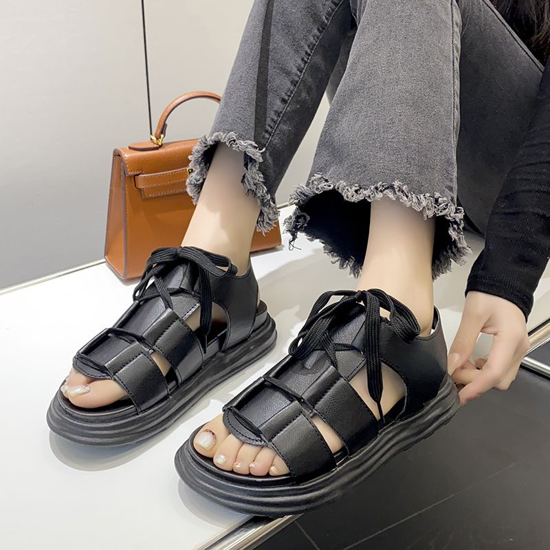 Giày Sandal Chiến Binh Đan Dây Chéo Phong Cách La Mã Thời Trang Mùa Hè Hàng Mới 2023