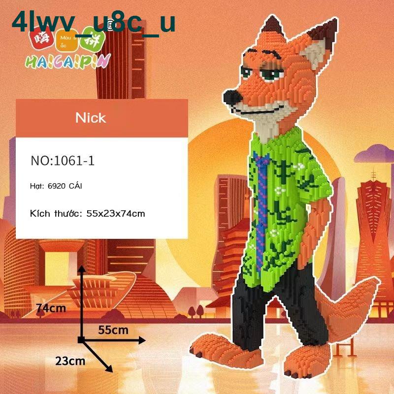 🚚SẴN HÀNG🚚Mới cộng với kích thước lớn Nick Judy Rabbit Stereo Split Khối xây dựng Đồ chơi xếp hình người lớn