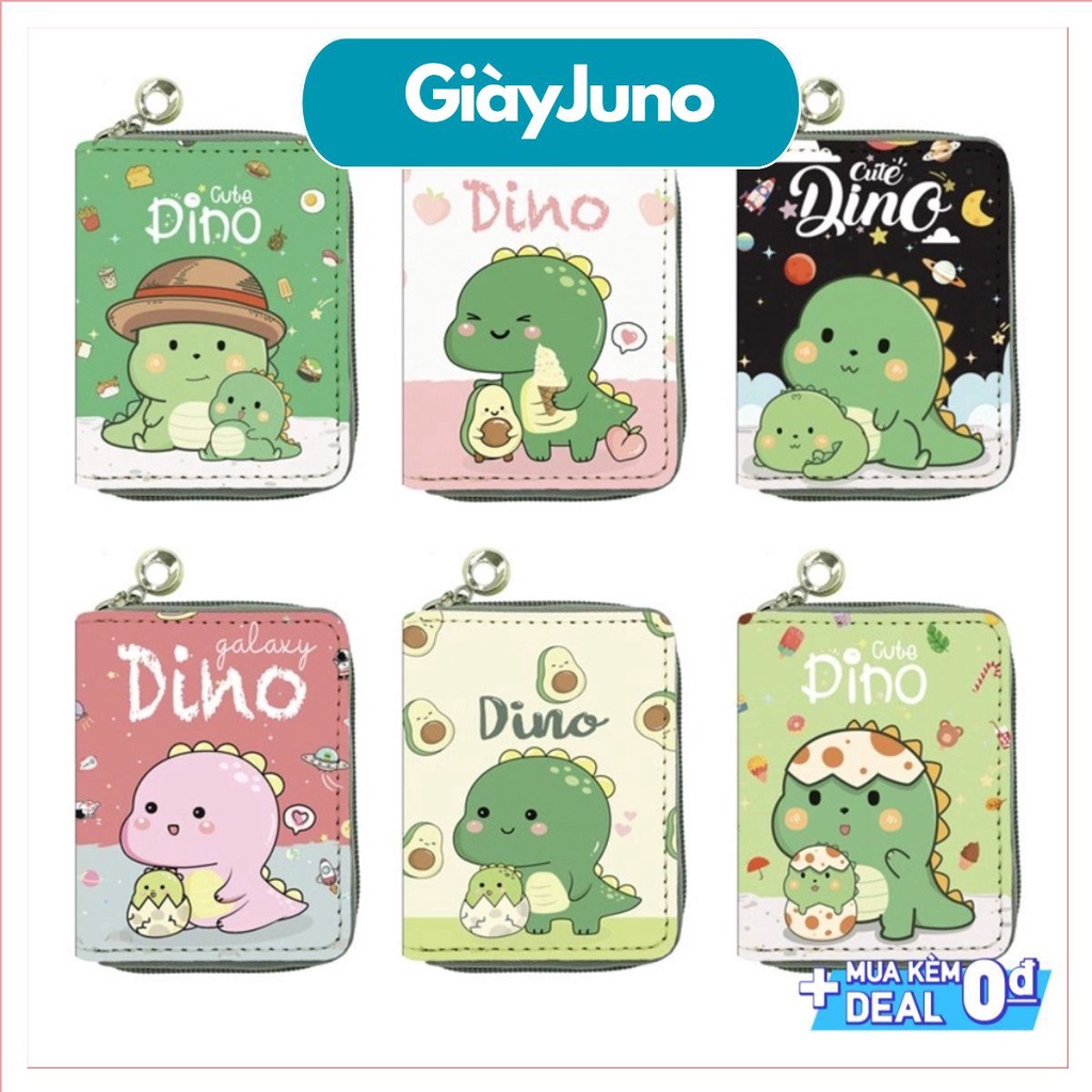 Ví ngắn khủng long Dino siêu dễ thương xinh xắn JUNOF2