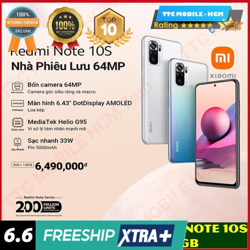 [ SALE MẠNH ]  Điện thoại Xiaomi Redmi Note 10S (8GB/128GB | 6GB/128GB) BẢN CAO CẤP NHẤT | BH 18 Tháng | BigBuy360 - bigbuy360.vn