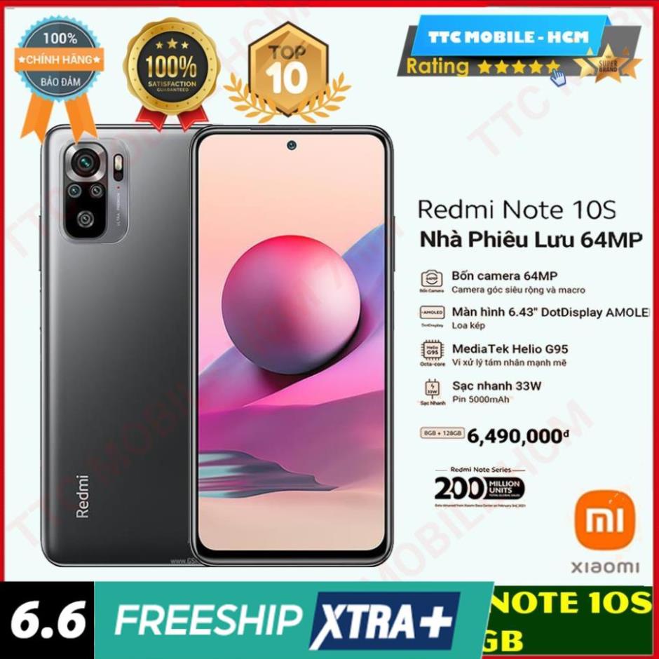 [ SALE MẠNH ]  Điện thoại Xiaomi Redmi Note 10S (8GB/128GB | 6GB/128GB) BẢN CAO CẤP NHẤT | BH 18 Tháng | BigBuy360 - bigbuy360.vn