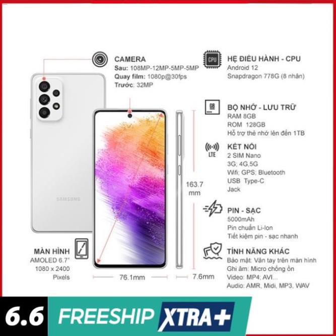 [ SALE MẠNH ] Điện thoại Samsung Galaxy A73 5G (8GB/128GB | 8/256GB) - Hàng Chính Hãng Nguyên Seal | BigBuy360 - bigbuy360.vn