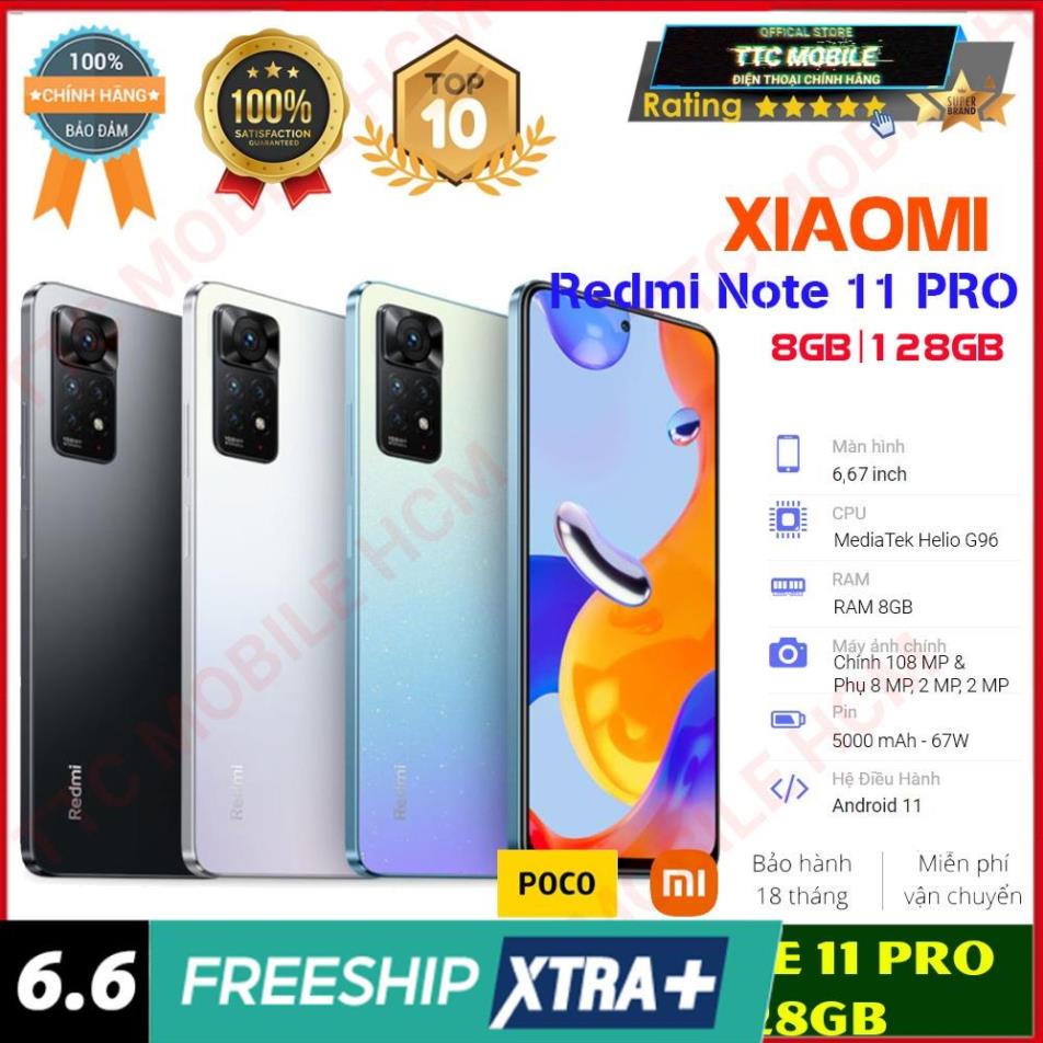 [ SALE MẠNH ] Điện Thoại Xiaomi Redmi Note 11 Pro 8GB/128GB - Hàng Chính Hãng | Nguyên Seal . | BigBuy360 - bigbuy360.vn