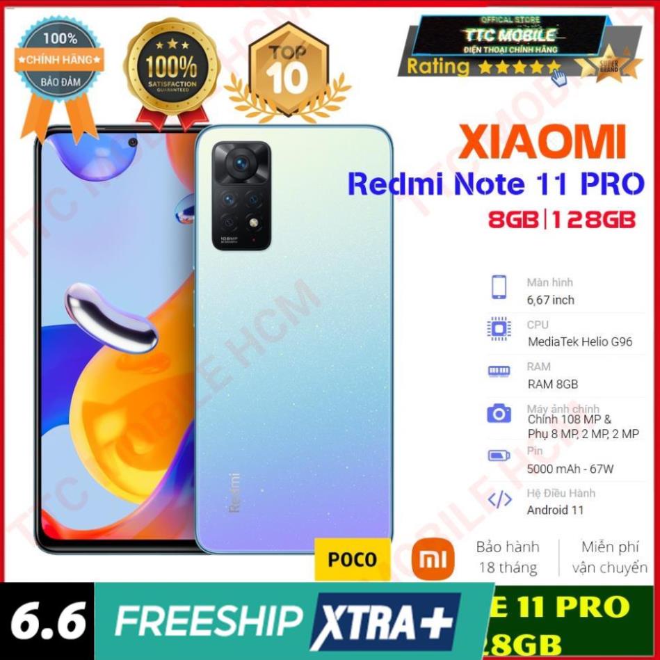 [ SALE MẠNH ] Điện Thoại Xiaomi Redmi Note 11 Pro 8GB/128GB - Hàng Chính Hãng | Nguyên Seal . | BigBuy360 - bigbuy360.vn