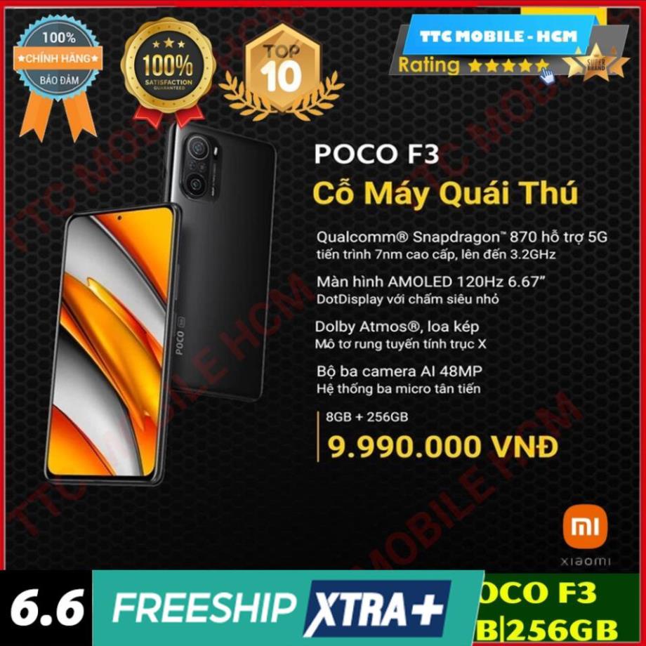 Điện Thoại XIAOMI POCO F3 8GB|256GB / 6GB|128GB  Snapdragon™ 870 5G - BH 18 THÁNG CHÍNH HÃNG | | BigBuy360 - bigbuy360.vn