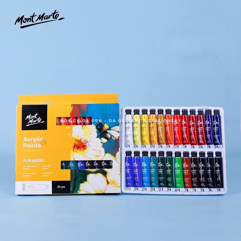 [DA ĐEN - QUẬN 3] Màu Acrylic Mont Marte 12ml 12| 18| 24 Màu