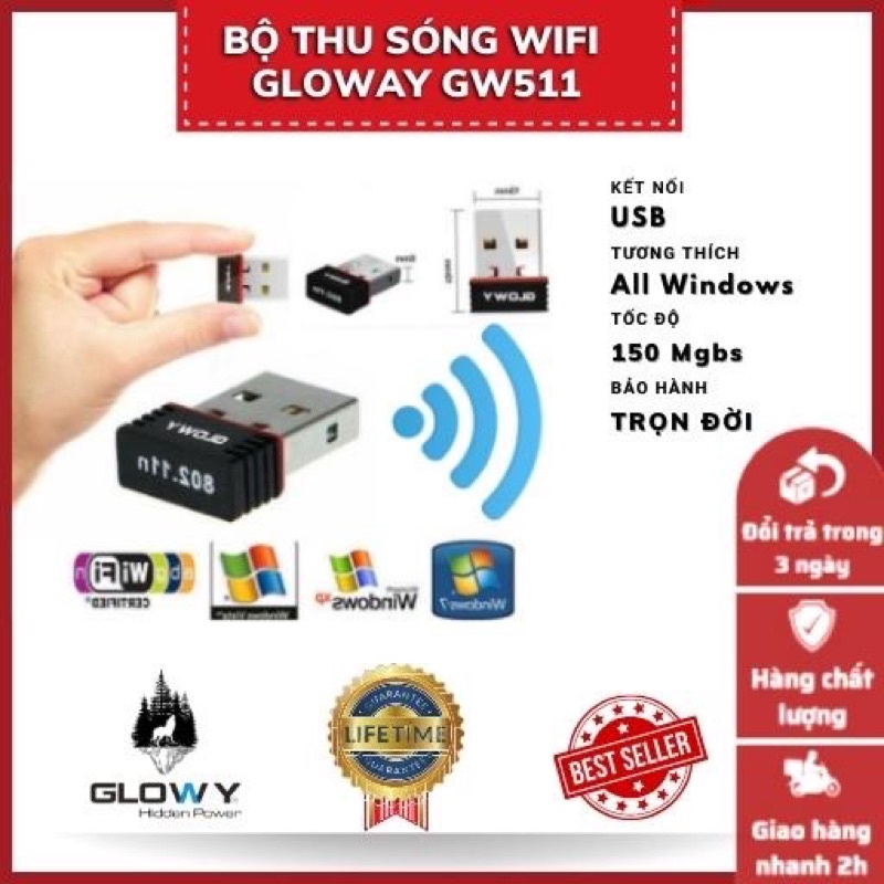 Bộ Usb Thu Wifi LBLINK BL- WN155A Có 1 Râu-Usb Kết Nối Wifi Cho PC Máy Tính Bàn, laptop Có  anTen Tăng Tốc Độ Wifi  LB15
