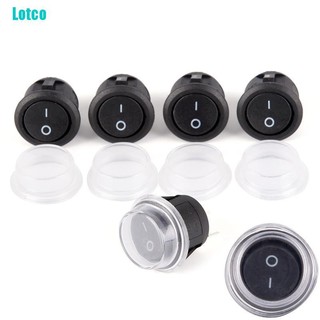 Lotco 1pc 2-pin on-off spst round dot car auto rocker toggle switch+waterproof cover