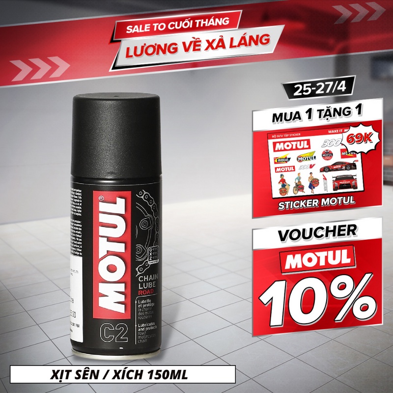 Xịt sên / xích MOTUL C2 CHAIN LUBE ROAD 0.15L