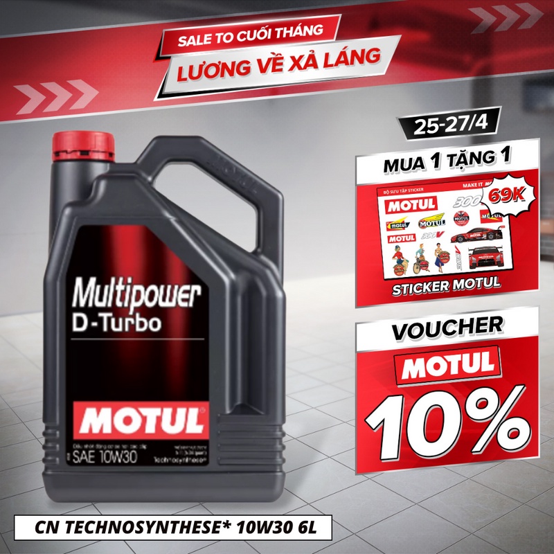 Dầu nhớt xe ô tô máy dầu MULTIPOWER D-TURBO 10W30 6L
