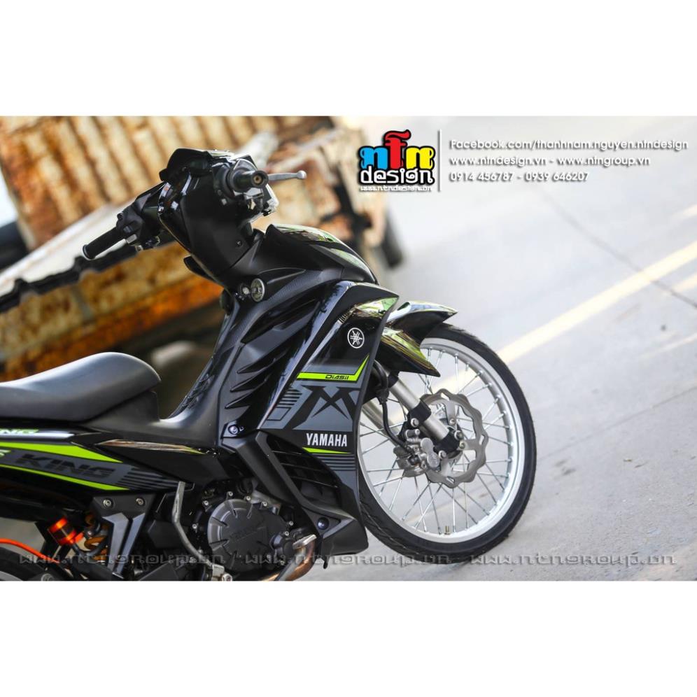 Bi Decal Tem Rời Dán Xe Exciter 135 Mẫu MX King Xanh Đen