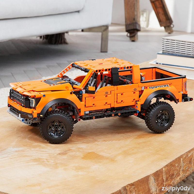 Tương thích với Lego các khối xây dựng Ford Raptor F150 bán tải off-road mô hình xe cơ khí nhóm đồ chơi lắp ráp cậu bé q