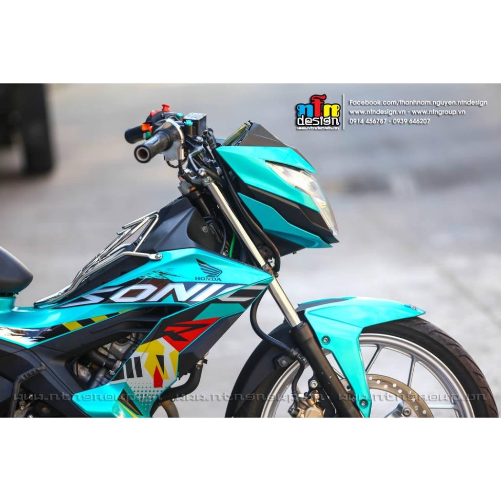 Bi Decal Tem Rời Dán Xe Sonic Mẫu Xanh Lục Bảo