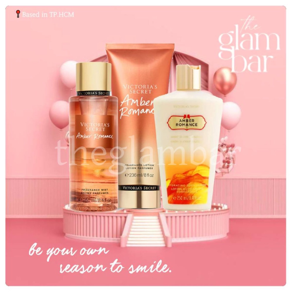 𝐭𝐡𝐞𝐠𝐥𝐚𝐦𝐛𝐚𝐫 ★ Sữa dưỡng thể Amber Romance Lotion Victoria's Secret 250ml ( mẫu mới )