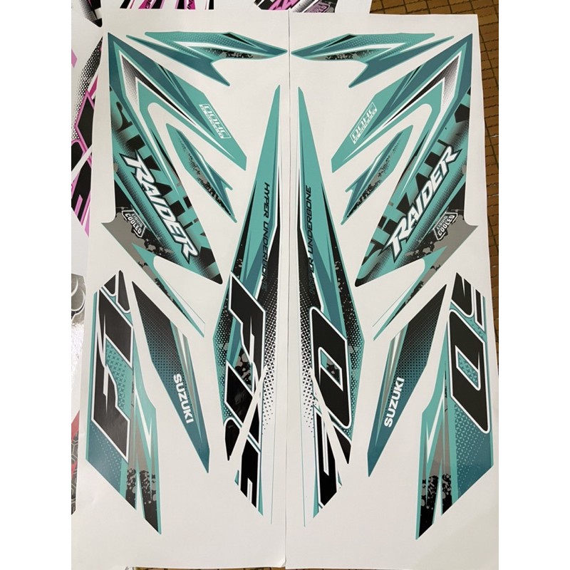Bi Decal Tem rời Raider xe xanh lục bảo - mẫu mới 2021
