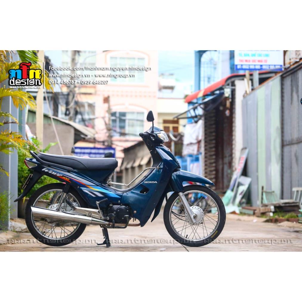 Bi Decal Tem Rời Dán Xe Wave Nhỏ 100 Mẫu Zin Xanh Nhớt