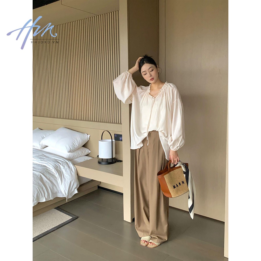 Áo Kiểu Xếp Nếp Trễ Vai Dáng Rộng Nhẹ Nhàng Trong Suốt Chống Nắng Kiểu Pháp Thời Trang Xuân Hè Cho Nữ
