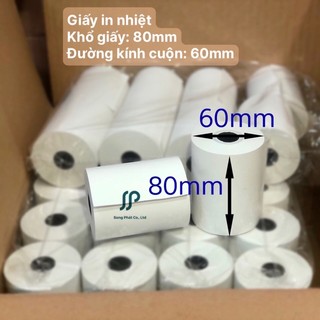 combo 10 cuộn Giấy in nhiệt 80x60 (mm)