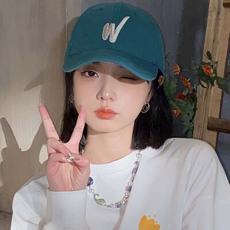 Mũ Lưỡi Trai Mềm Thêu Chữ W Phong Cách Đường Phố Hàn Quốc