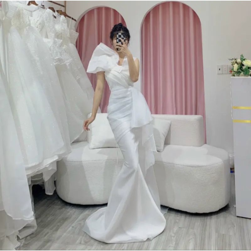 ĐẦM BODY ĐUÔI CÁ NƠ VAI TÀ RỜI ( ảnh thật)