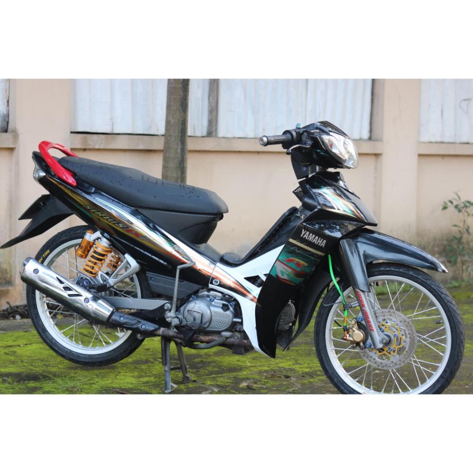 Bi Decal Tem Rời Dán Xe Sirius Mẫu R Xanh Đen