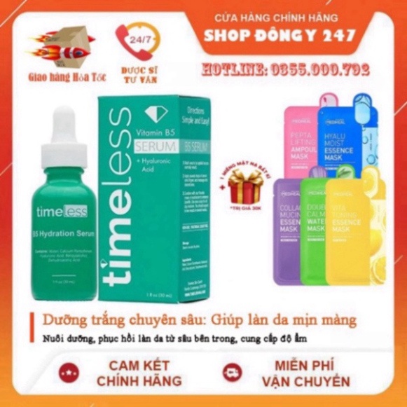 Tinh Chất Serum Timeless B5 Cấp Ẩm, Phục Hồi Da B5 Hyaluronic Acid 30ml