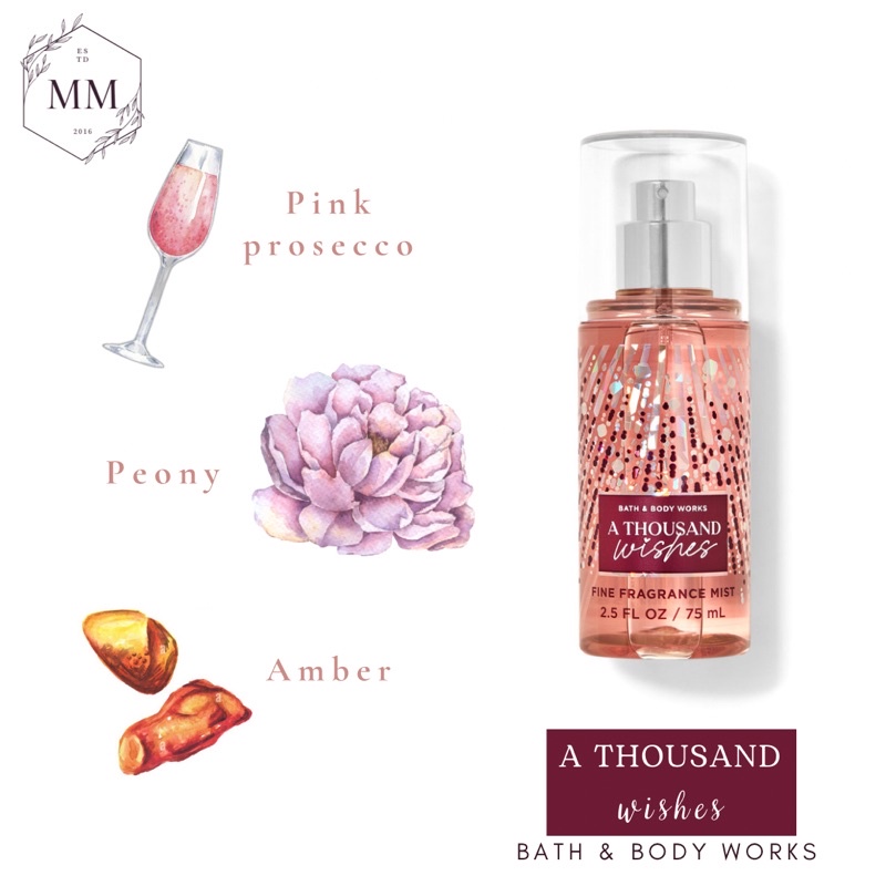 Xịt thơm toàn thân Bath & Body Works Body Mist mini 75ml nhiều mùi