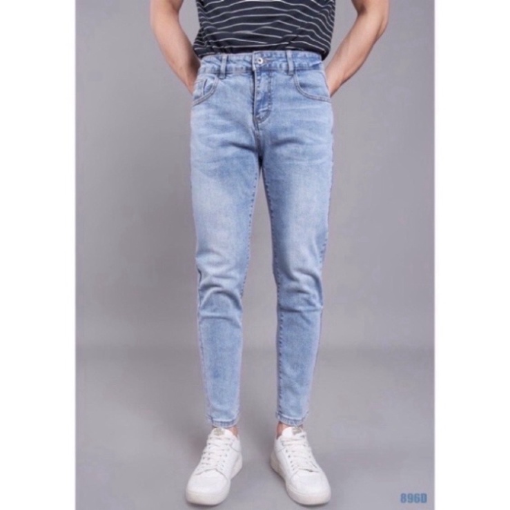 Quần Jean Nam Xanh Trơn Chất Bò cao cấp co và giãn 4D đẹp lung linh KÈM đa dạng và phong phú phương thức MỚI a256 a32 a1 | BigBuy360 - bigbuy360.vn