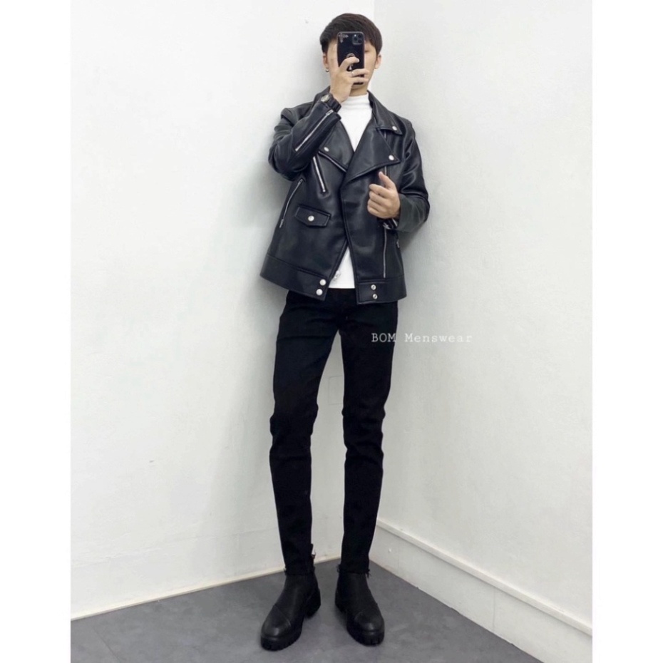 Quần Jean Dài Nam màu đen TRƠN tư thế tươi trẻ trang điểm và thời trang From Chuẩn make up cao cấp Athena- a124 | BigBuy360 - bigbuy360.vn