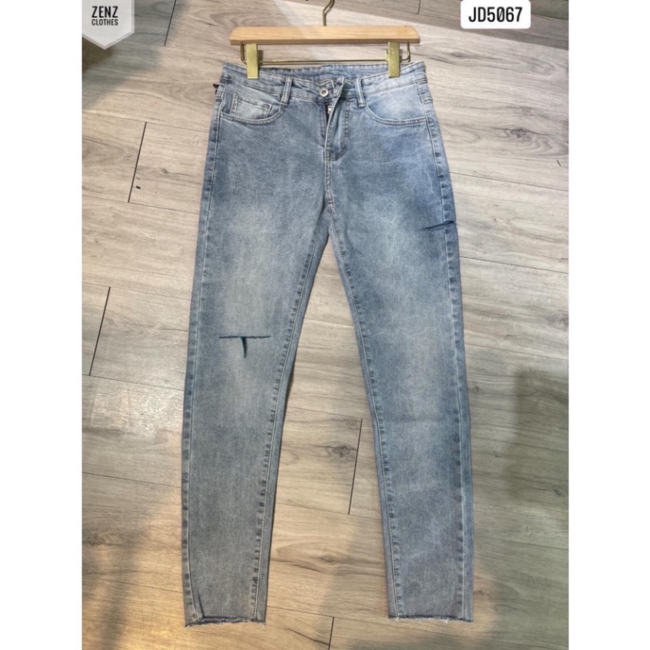 Quần Skinny Bò Jean Nam giãn nở 4D , greed color da trời Rách Gối Dáng Ôm Chất Vải thời thượng a256 a32 a124 | BigBuy360 - bigbuy360.vn