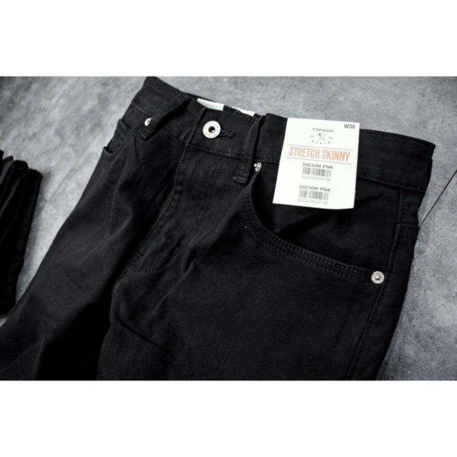 Quần Jean Nam vật tư DENIM màu đen cao cấp co và giãn , tư thế tươi tắn MIUSHOP89 a256 a32 a124 | BigBuy360 - bigbuy360.vn