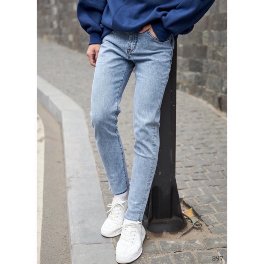 Quần Jean Skinny Nam Chất Bò cao cấp kéo dãn 4D nhạt Siêu Đẹp a256 a32 a124 | BigBuy360 - bigbuy360.vn