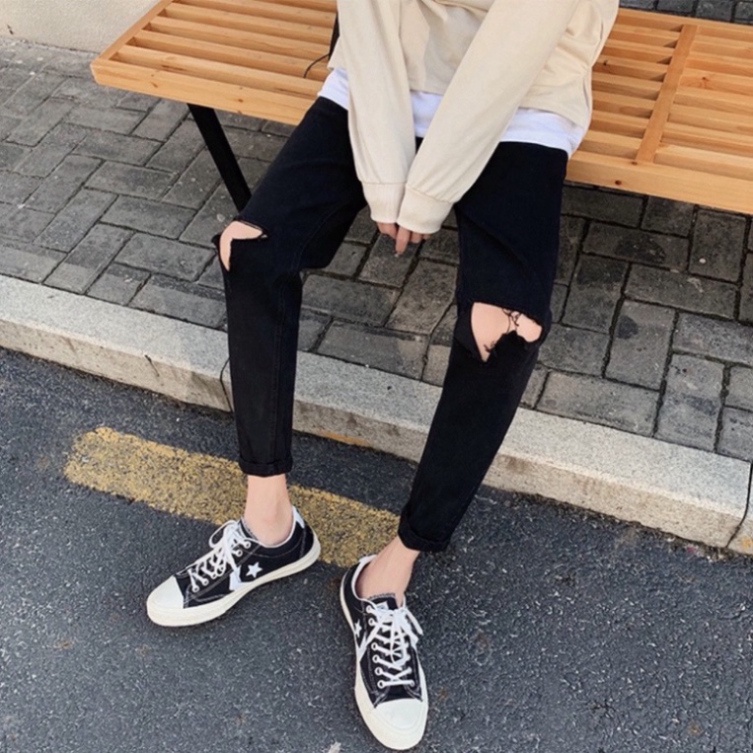 Quần Jean Dài Nam ,Chất Bò Nam Rách Gối T cao cấp tư thế From Dáng trẻ trung korea a256 a32 a124 | BigBuy360 - bigbuy360.vn