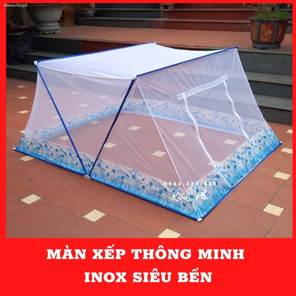 Màn chụp tự bung Cao Cấp người lớn, Mùng ngủ chụp tự bung 1m 1m2 1m4 1m6 1m8 2m2 xếp thông minh gấp gọn