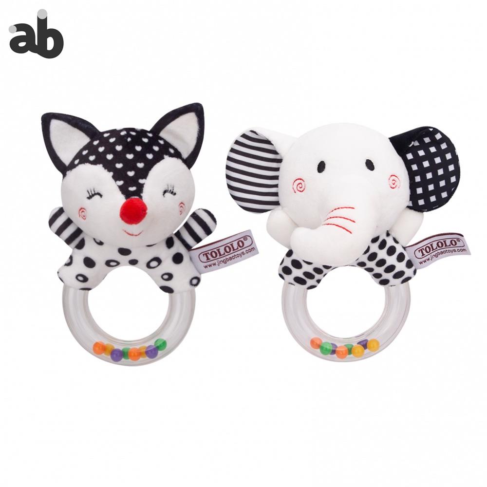 Đồ chơi lúc lắc cho trẻ em có hạt, , cảm giác âm thanh & màu sắc sơ sinh 0-12M, Quà tặng hình con voi Fox
