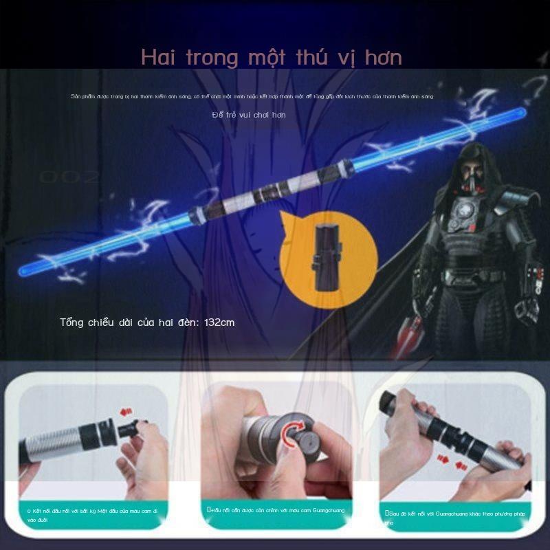 ✖✶Set 2 Thanh Kiếm Ánh Sáng Lấp Lánh 1 Cái "Star Wars” Đồ Chơi Hóa Trang Saber Dành Cho Trẻ Em Làm Quà Sinh N