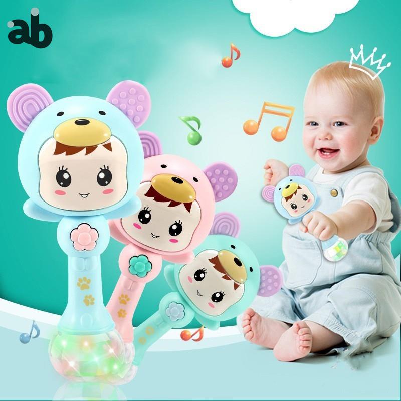 Nhạc Cho Bé Lục Lạc Miếng Dán Đồ Chơi Gái Trẻ Em 0-12 Giáo Dục Di Động Cũi Giường Xe Đẩy Sơ Sinh Núm Vú Giả Khóc Xé