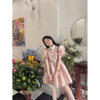 Váy tay bồng gắn nơ cut out vai nữ tính phong cách tiểu thư hoa Jannie Dress
