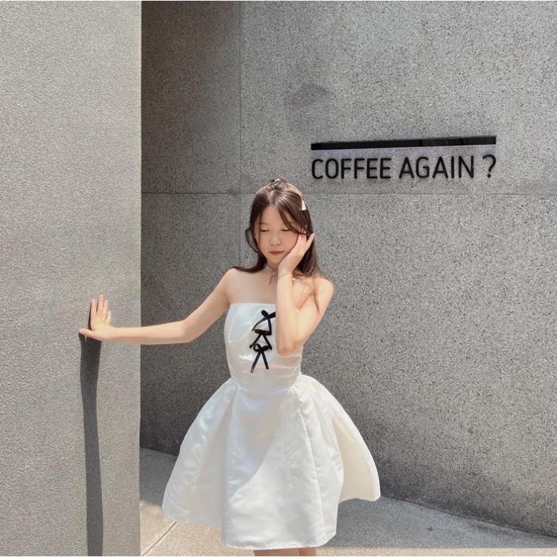 Váy cúp ngực đầm dáng xòe tiểu thư chất Tafta cao cấp kiểu công chúa bồng bềnh Angelic Dress