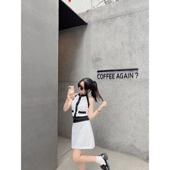 Áo yếm crop top thiết kế viền sang chảnh tay dài Yuri Top | BigBuy360 - bigbuy360.vn